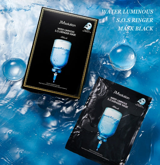 JMSOLUTION Water Luminous S.O.S Ringer Mask - Black (10 pcs)